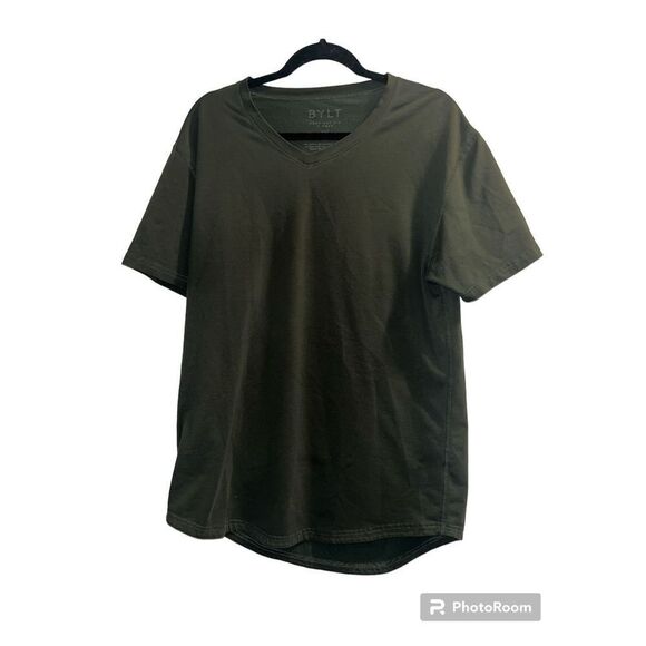 ✨Bylt Signature Drop-Cut V-Neck Green Sz Large Tee✨ - Picture 6 of 8